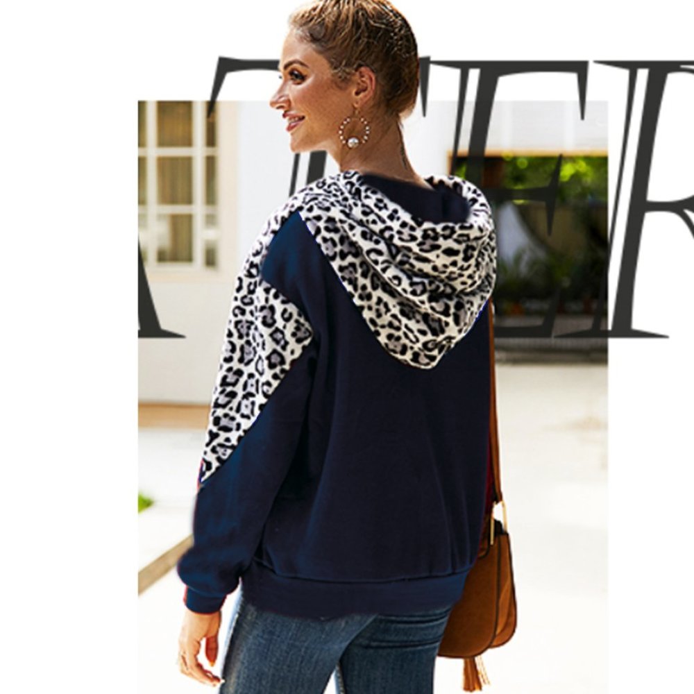 Leopard Print Hooded Sherpa - image 3